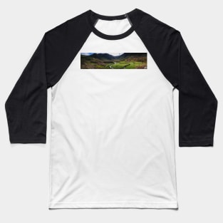 Panorama of Glen Clova in the Angus Glens in of Scotland Baseball T-Shirt